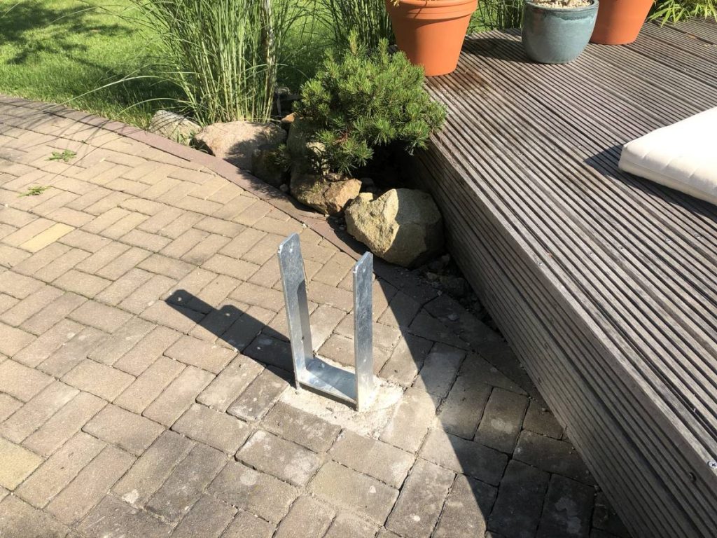 Stavba dubové pergoly - hodinový manžel