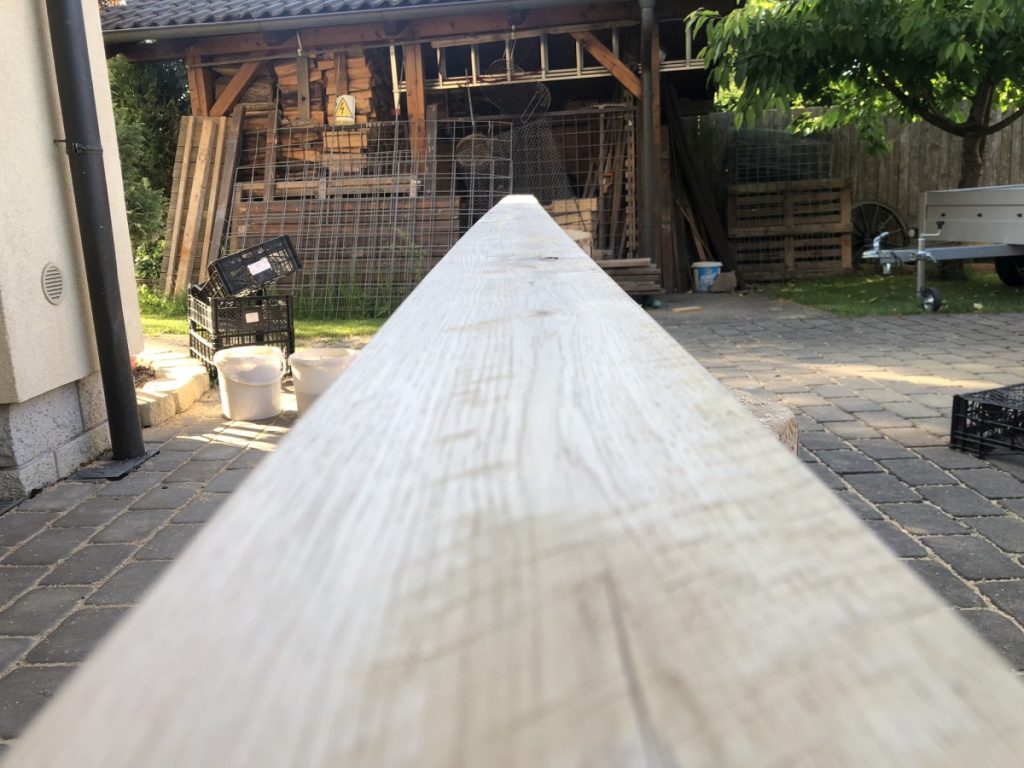 Stavba dubové pergoly - hodinový manžel